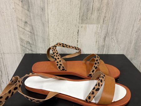 Animal Print Sandals Flats Bamboo, Size 8.5 Discount