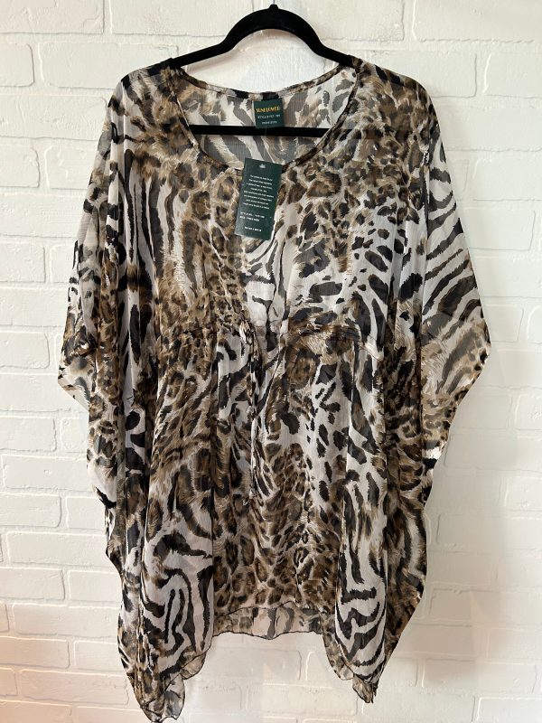 Animal Print Swimwear Cover-up Clothes Mentor, Size Onesize on Sale