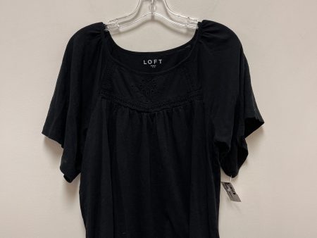 Black Top Short Sleeve Loft, Size L Discount