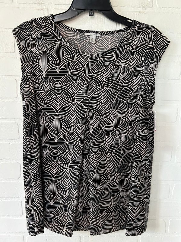 Black & Cream Top Sleeveless Halogen, Size S Fashion