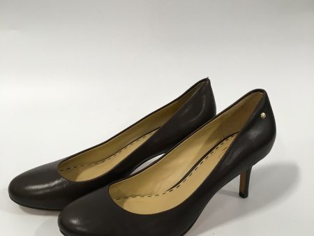 Brown Shoes Heels Stiletto Coach, Size 8 Online now